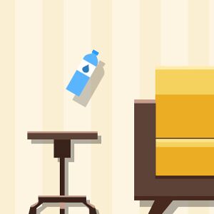 Flip the water bottle