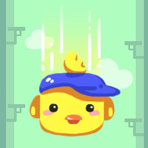 Yellow chicken jumping platform