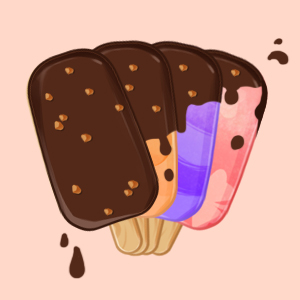 Covered with chocolate