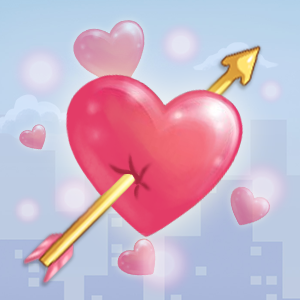 An arrow pierces the heart