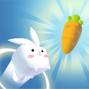 The little rabbit eats radish