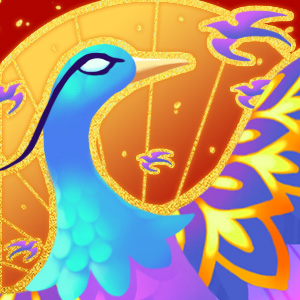 birds paying homage to the phoen